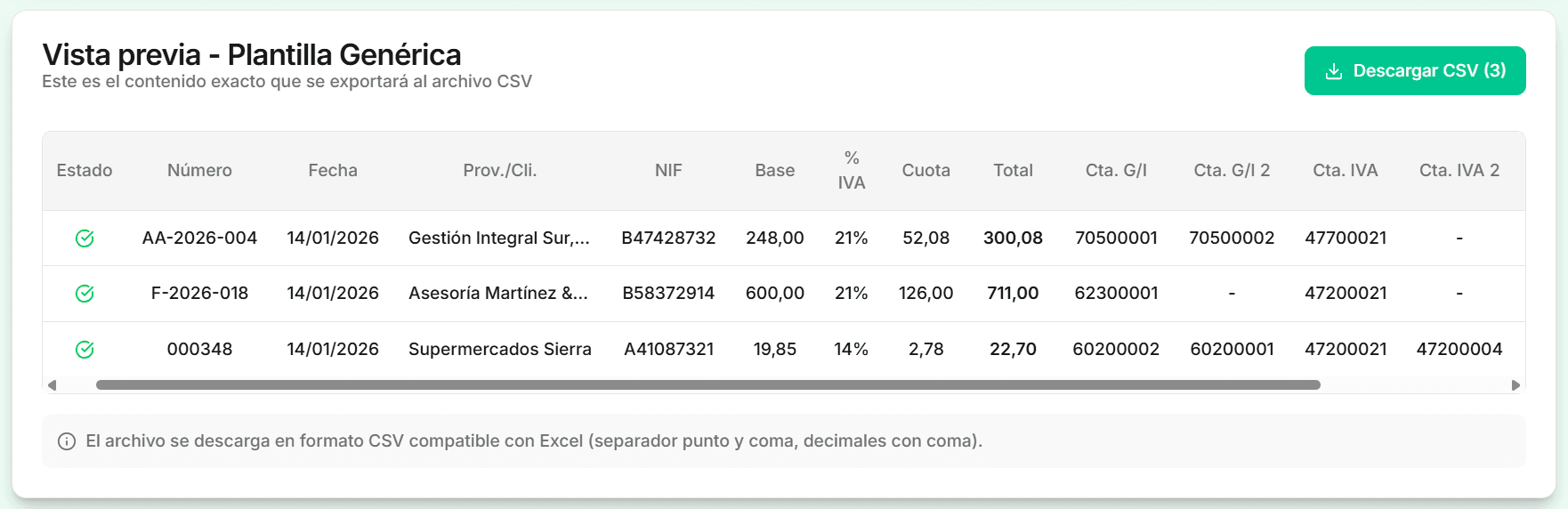 Paso 04: Exporta a tu ERP